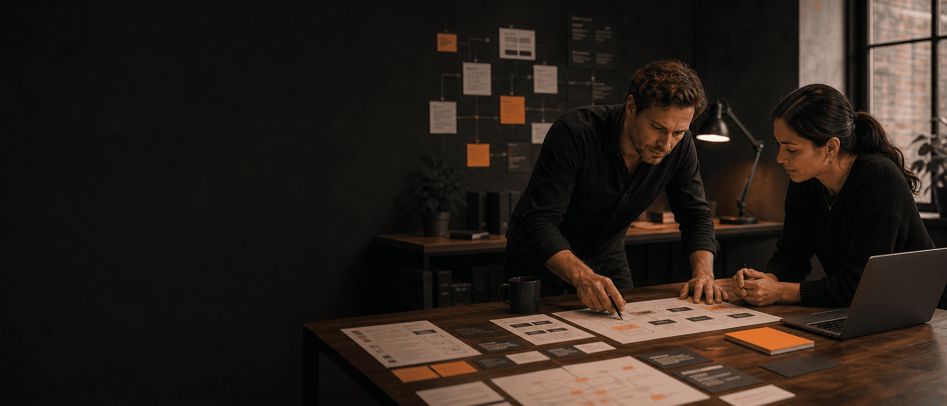 AI delivery team mapping a Refig application roadmap with workflow diagrams